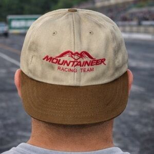 Vintage Mountaineer‎ Race Track Resort Snapback Hat Brown Unisex Adjustable
